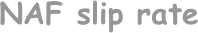 NAF slip rate